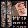 1Box Spotted Bow Heart 3D Resin Nail Art Decorations DIY Nail Art Decorations  Nail Salon