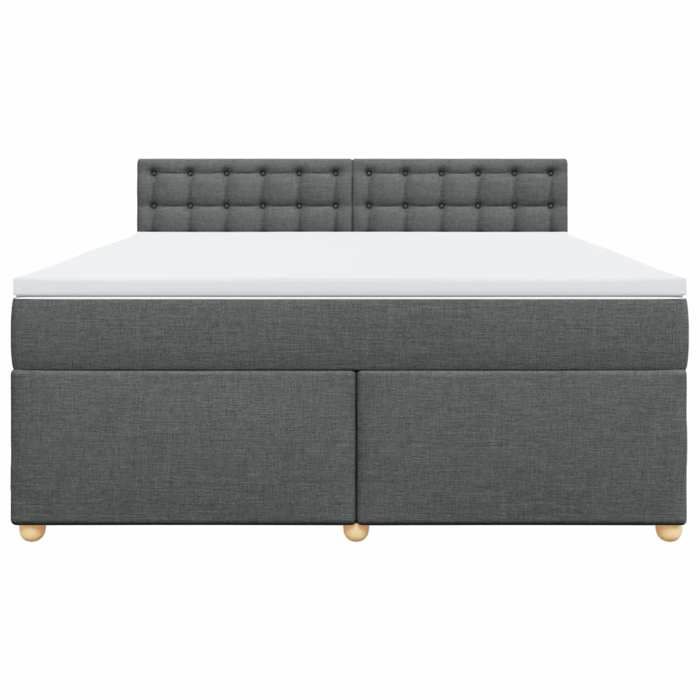 Maison Exclusive - Sommier à lattes de lit avec matelas Gris foncé 180x200cm Tissu