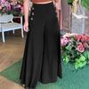 Women's Mid-waist Wide Leg Pants Solid Color Pants