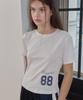 LOSSYROW 88 Varsity Slim Tee White