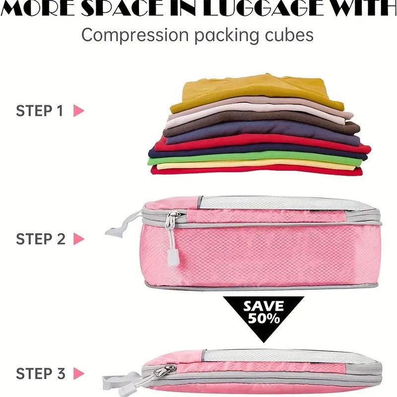 Набор из 5 предметов дорожный органайзер с компрессионной сеткой-ромбом: Чемодан и сумки для хранения одежды