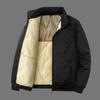 Men Cotton Coat Thickened Warm Thermal Zipper Closure Jacket with Pockets