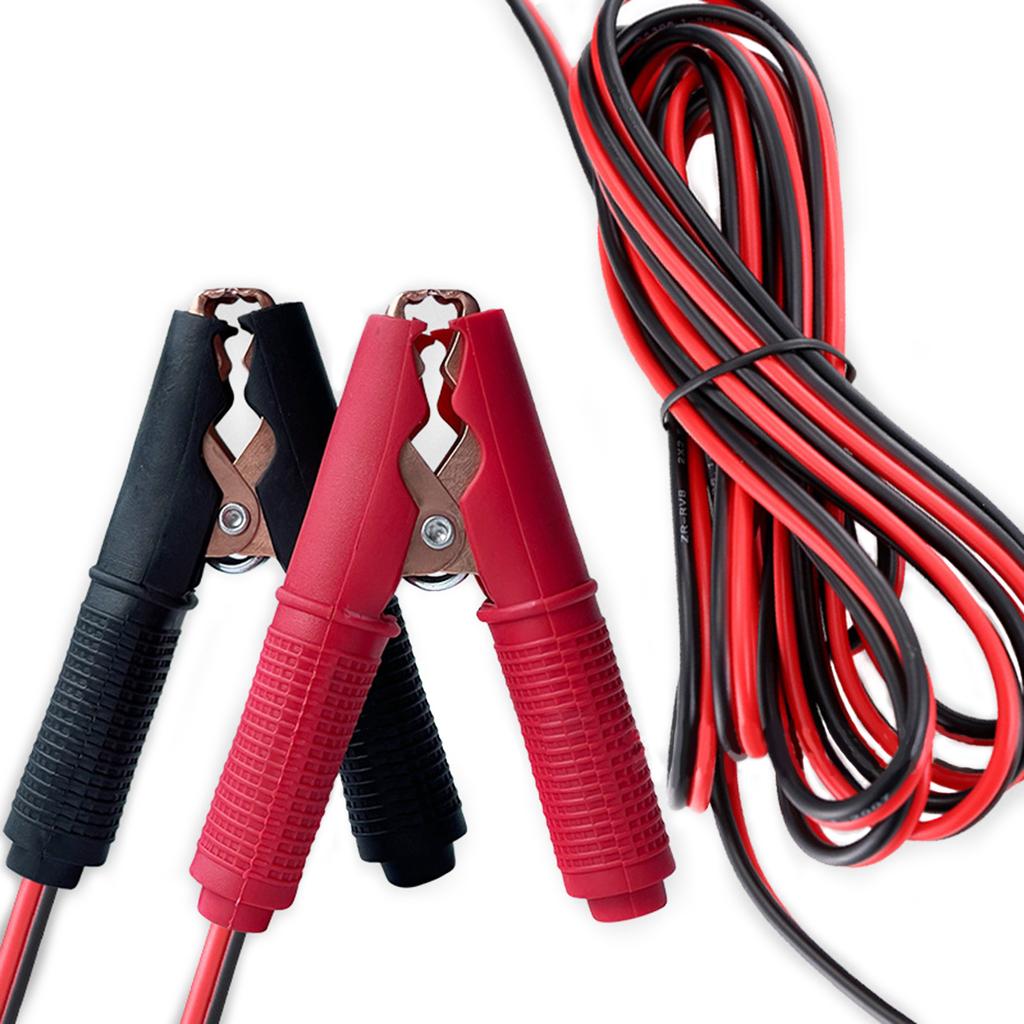 Upgraded Car Battery Power Wire Line Cable Power Emergency Line with Jump Starter Alligator Clamp Battery Inverter Cable