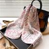 Silk Scarf For Women Luxury Hijab Hair Bands Square Neckerchief Female Satin Shawl Ribbon Headband Fashion Wraps Bandana 