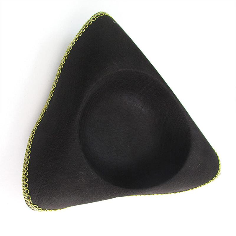 Сценическое представление Пираты Карибского моря Декорация Хэллоуин Искусственная кожа Пиратская шляпа Треуголка Шляпа Капитана Джека