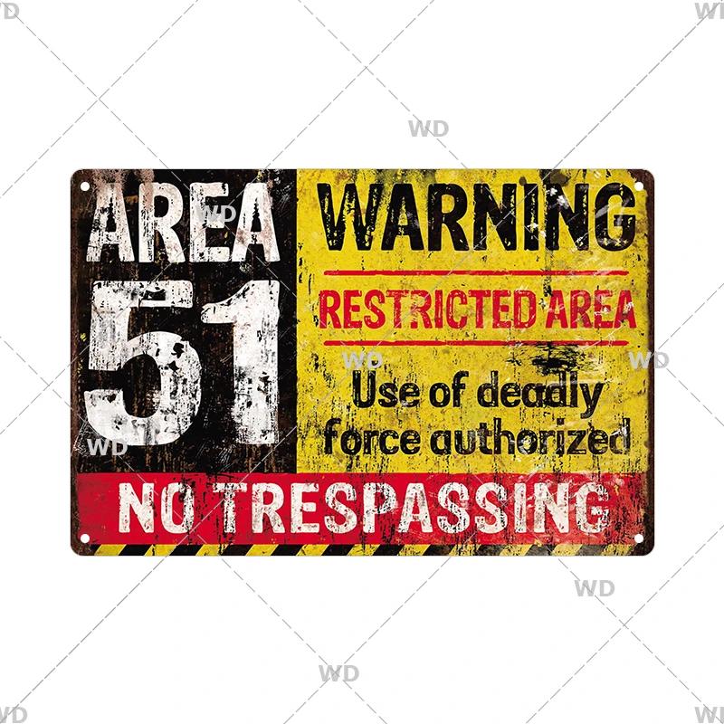 Caution Metal Tin Sign Vintage Metal Plaque Warning Slogan Retro Metal Posters Plate Signs Door Factory Home Wall Decor