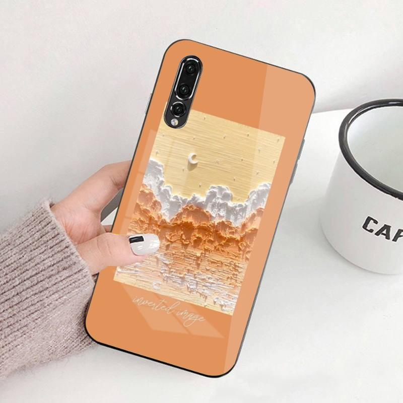 Чехол для телефона с 3d художественной росписью для Huawei P50 P40 P30 P20 Pro Mate 40 30 20 Pro Nova 9 8 7 PC Стеклянный чехол для телефона