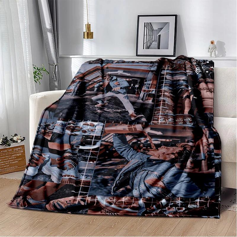 JJ Maybank 2025 New Style Rudy PankowStar Flannel Blanket,Soft Throw Blanket for Home Bedroom Bed Sofa Travel Cover Kid Gift