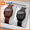 Xiaomi 2 шт. Модные квадратные женские часы с арабским циферблатом, набор, повседневные кварцевые наручные часы на силиконовом ремешке, часы для девочек (Без коробки)