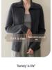 2025 Autumn Winter Women's Retro Cashmere Knit Cardigan - Long Sleeve, Loose Fit, Zipper, Versatile Outerwear.
