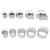 5pcs Stainless Steel Biscuit Cutter Molds With Handle Stars Shaped Cookie Cutters  Christmas