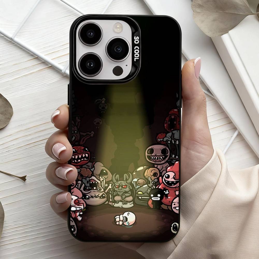 T-The B-Binding Of I-Isaac-C Чехол для телефона iPhone17,16,15,14,13,12,11 Plus,Pro Max Черный Конфетный серебристый чехол для телефона