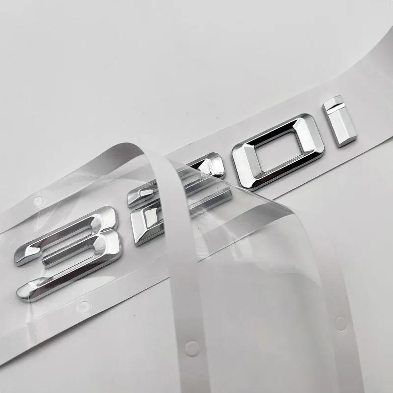 swpzb8 ABS Chrome Car Trunk Letters Emblem Fit For F30 E90 G20 E46 320i 325i Non-OEM Auto Accessories