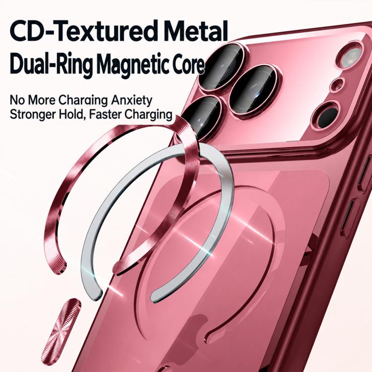 Plating Paint TPU MagSafe Case for iPhone 18 Pro, Dust Plug & Lens Film Wear-resistant Lightweight Wireless Charging Protective Cover