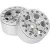 4PCS 1.55 inch Metal Beadlock Wheels Rim Hub RC Aluminum Alloy Wheel Replacement for 1:10 RC Rock Crawler Car for Axial 90069 D90 TF2 Tamiya CC01 MST