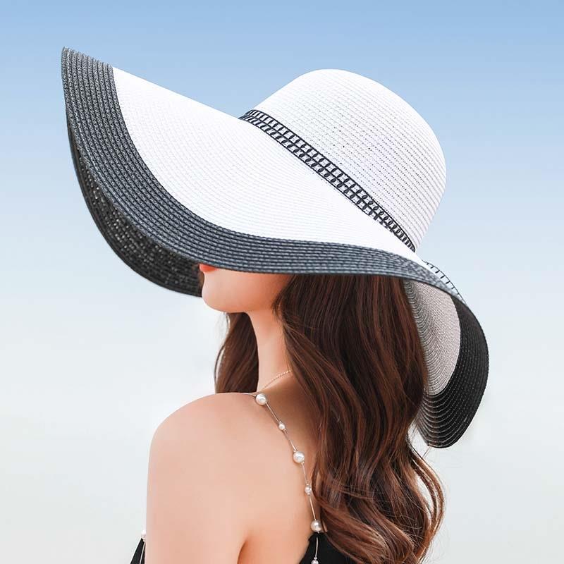 Straw Straw Hat Women's Beach Beach Outing Sun Hat Vacation Sun Protection Big Eaves Hat Summer Sun Hat Summer