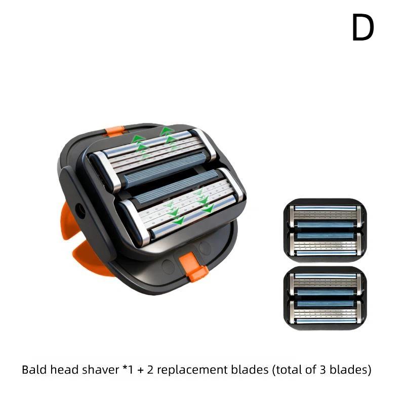 Men'S Convenient Multi-Blade Shaver Effortless Bald Head & Body Hair Grooming For Unisex Washable Shave Clean In One Strok