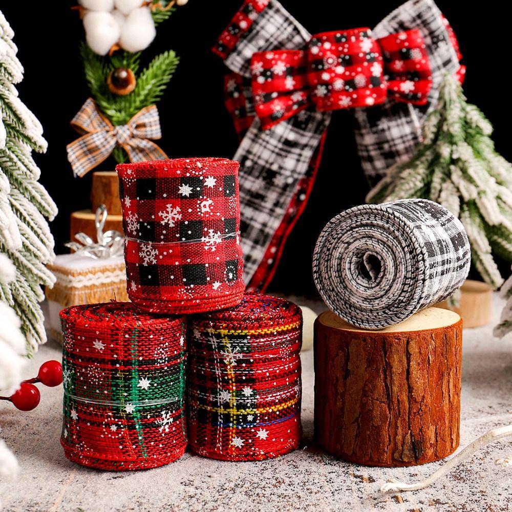 Large Colorful Ribbons Gift Wrapping Handmade Merry Christmas Decoration Xmas Tree Wrapping