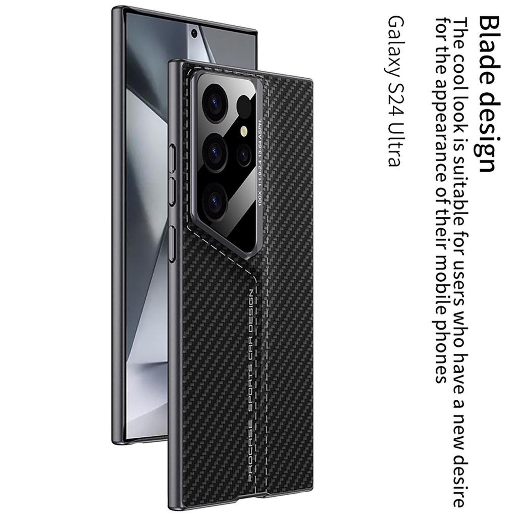 Защитный чехол-книжка из кожи с лезвием для Samsung S24 Ultra/S23 Ultra