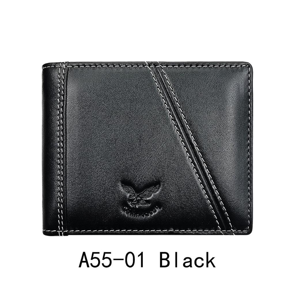 Мужской ретро-складной кошелек из натуральной кожи и держатель для карт