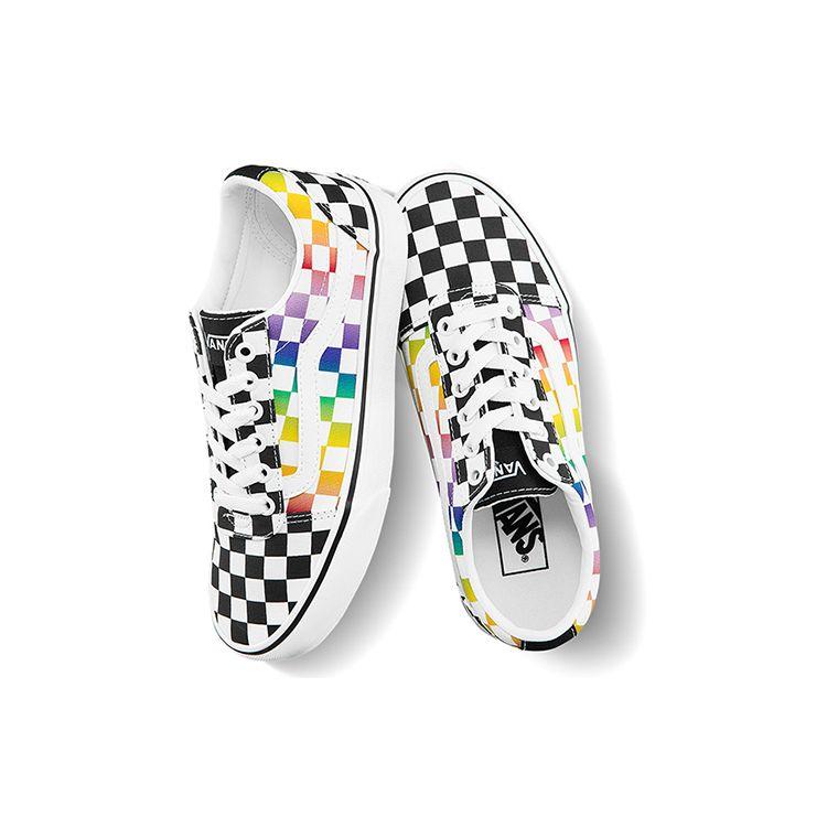 Vans Ward Canvas Retro Color Block Casual Shock Absorbing Durable Lightweight Breathable Low Top Skate Shoes Women Sneaker VN0A3IUN3RL