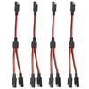 4 шт. 30 см 14AWG SAE Y-разветвитель 1~2 SAE разъем быстросъемный удлинительный кабель для зарядки солнечной энергии для автомобиля