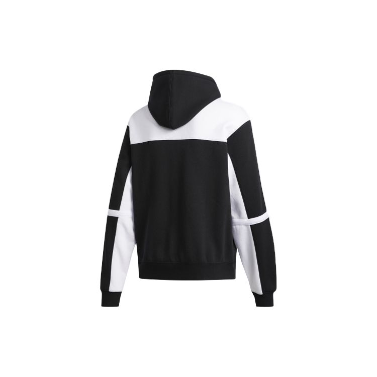 Adidas Оригинальная толстовка с логотипом трилистника и цветными блоками, мужская толстовка с капюшоном, черный, белый цвет GD2077