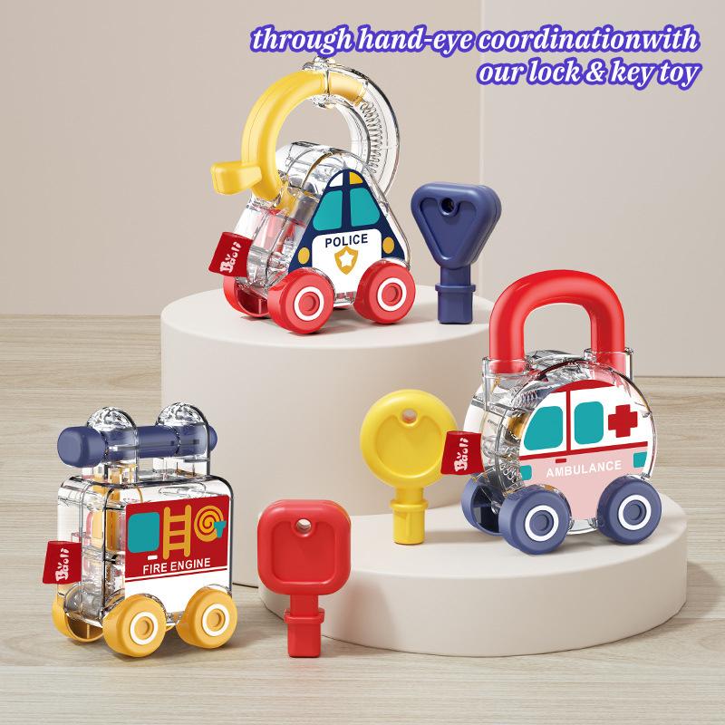 Детский симулятор раннего развития, автомобильный ключ, обучающий замок с набором ключей, интерактивная игрушка для разблокировки «родители-дети», игрушки Монтессори