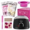 Waxing Kit WUWUVISTA Hair Removal Hard Wax Kit  for Women Men with Wax Warmer&Wax Beads for Full Body/Face/Brazilian/Bikini/Sensitive Skin(11 Items)