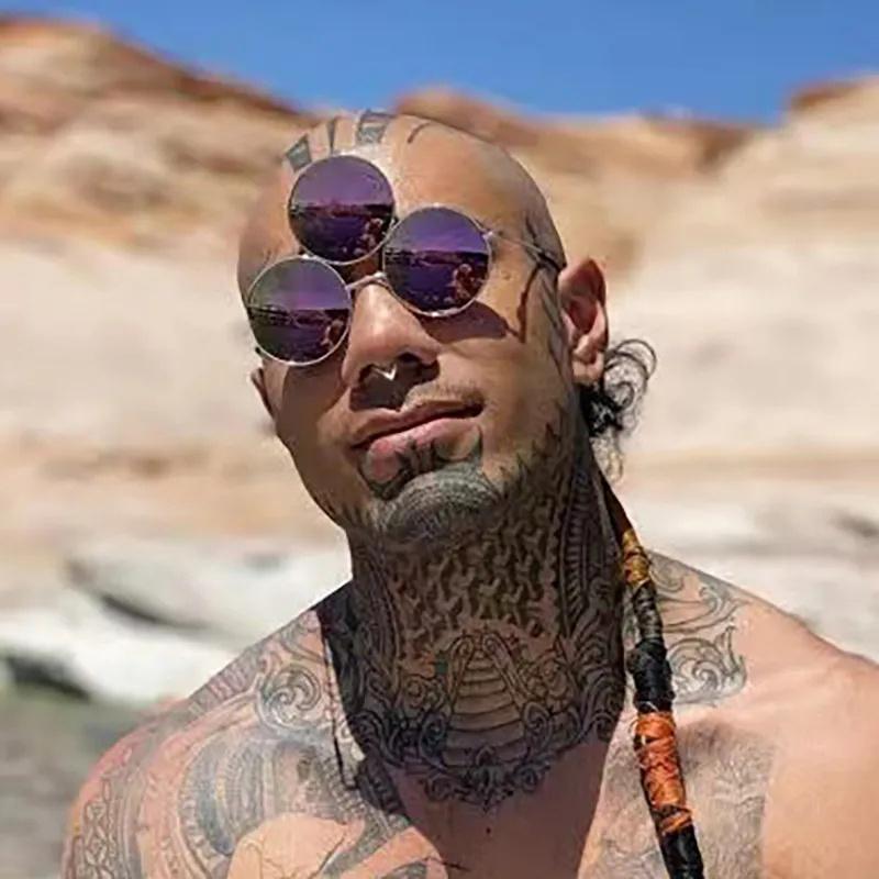 Модные хип-хоп-панк-оправы, большие круглые солнцезащитные очки с третьим глазом, мужские солнцезащитные очки для выходов на сцену, забавные солнцезащитные очки, неполяризованные очки
