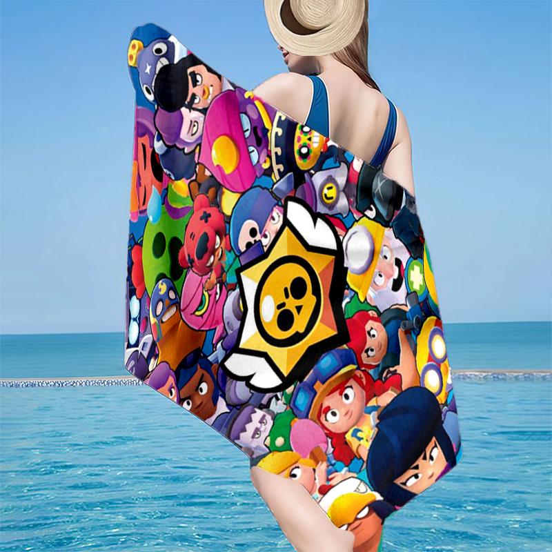 Game Brawl Adventure Heroes Beach Towel, Super Soft Microfiber, Gift for Her/Him, Birthday, for Pool, Beach, Travel, Home Decor Fan gifts