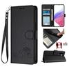 For Samsung Galaxy A36 5G Case with Strap RFID Blocking Leather Wallet Phone Cover Cat Mouse Pattern
