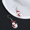 NEW 1pair Ear Hooks Women Christmas Jewelry Snowman Earrings Xmas Festival Gifts Creative Micro Inlaid Earrings Christmas Gifts