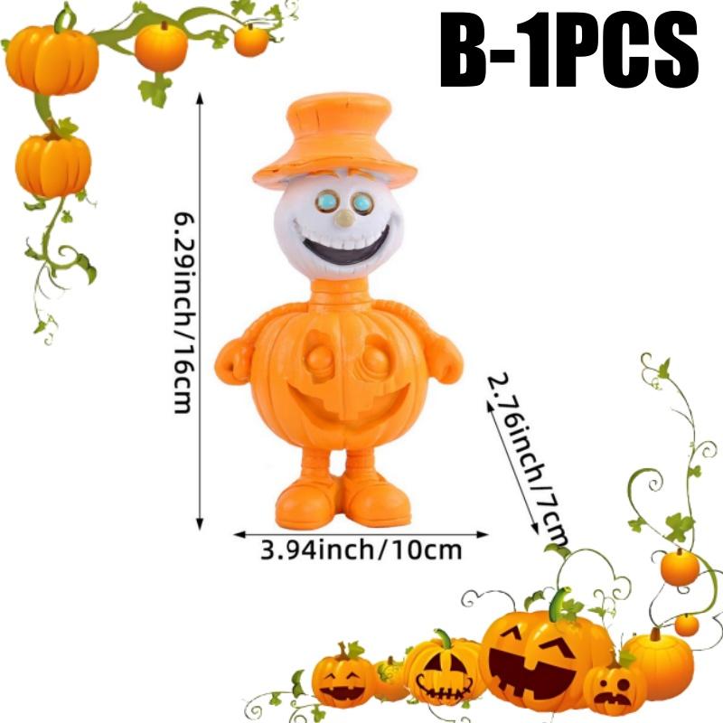 Decorative Knick-knacks Cartoon Pumpkin Man Statue Cute Figurine Resin Crafts for Halloween Decoration Evenements Kids Gift