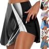 Women's Athletic Stretchy Pleated Tennis Skirts Run Yoga Inner Shorts Elastic Sports Golf Skorts
