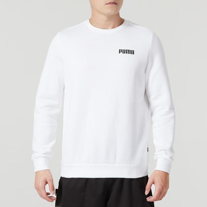 Puma Толстовка с круглым вырезом и длинным рукавом с принтом букв, мужская толстовка белого цвета 848737-02