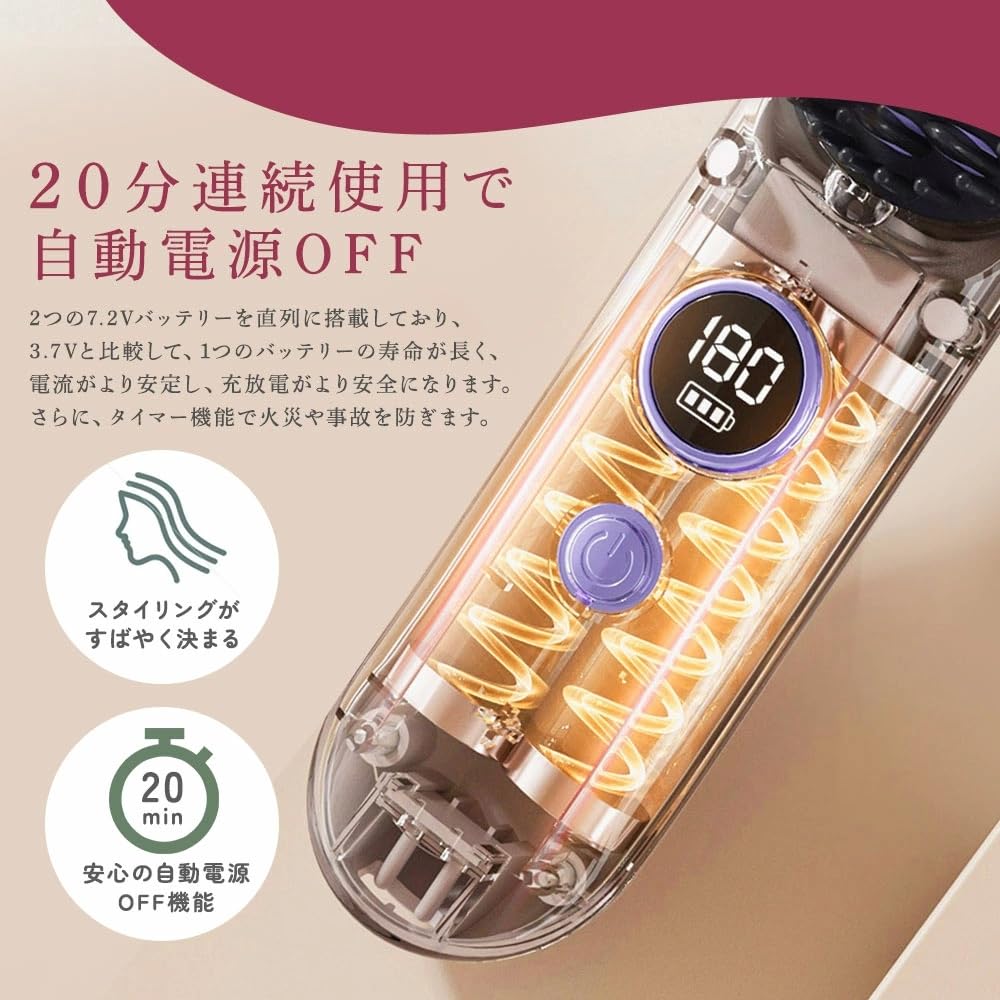 Беспроводной утюжок для волос с нагревателем-выпрямителем 9 температурных режимов отрицательные ионы USB японская инструкция щетка, щетка, настройки, выпрямитель, беспроводной,