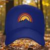Mountain Rainbow Print Baseball Cap Unisex Adjustable Outdoor Sun Hat Breathable