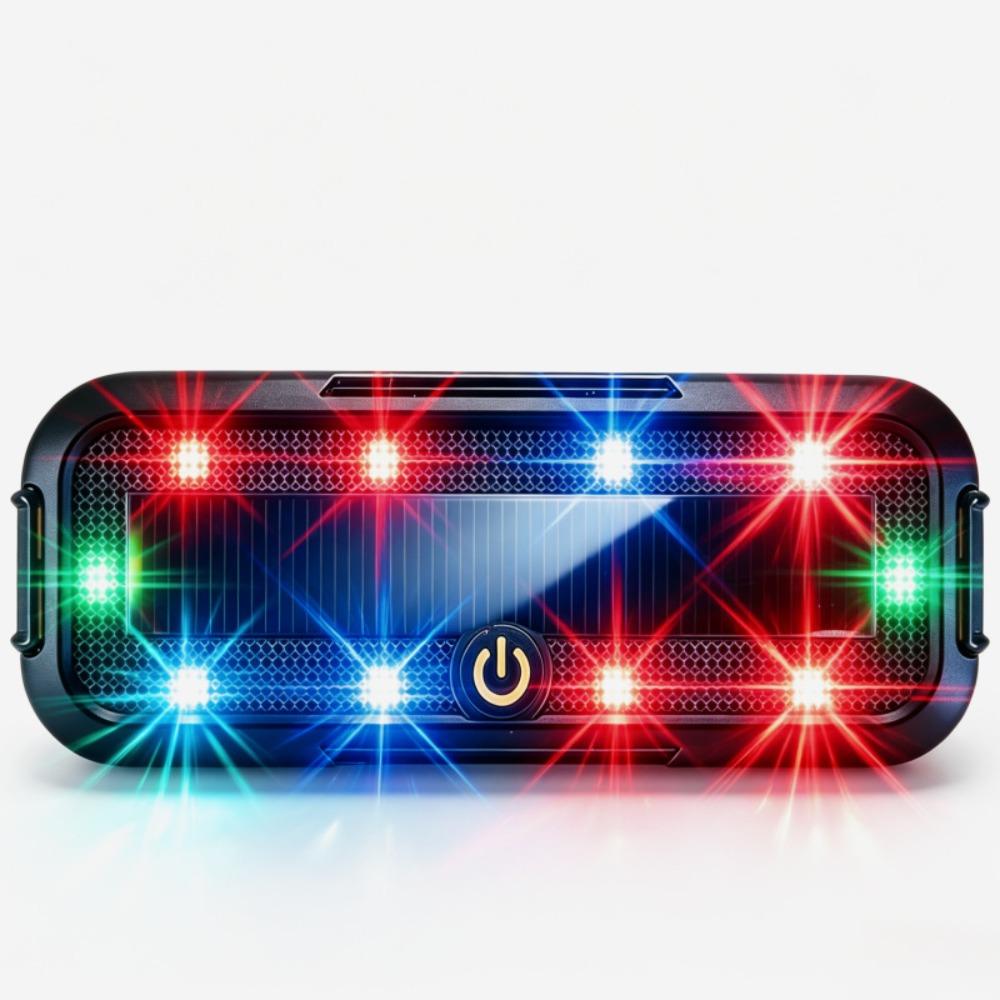 LED Solar LED Warning Strobe Light Self-Adhesive Solar-Powered LED Rear Warning Light Vehicle