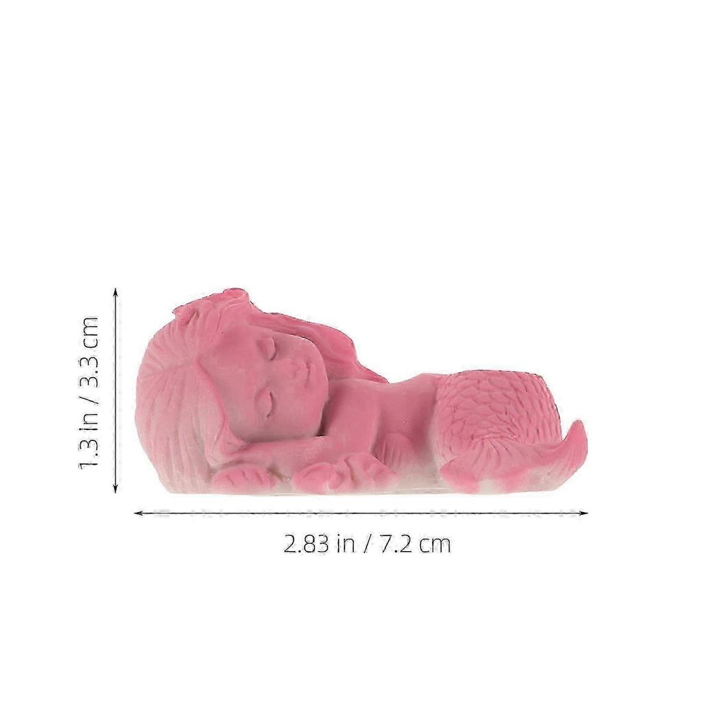 2026 Best!! Resin Mermaid Decoration Miniature Mermaid Statue for Decoration in Pink Color