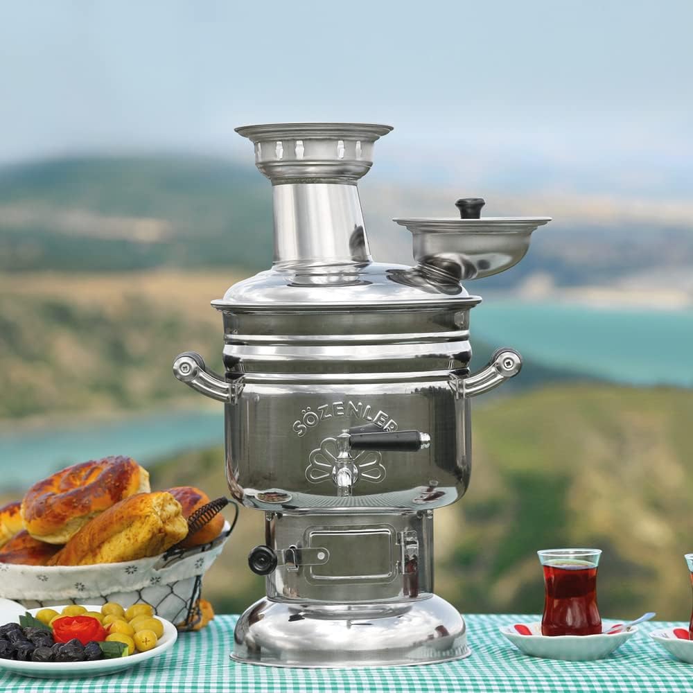 Chrome Coal Samovar 4-Liter