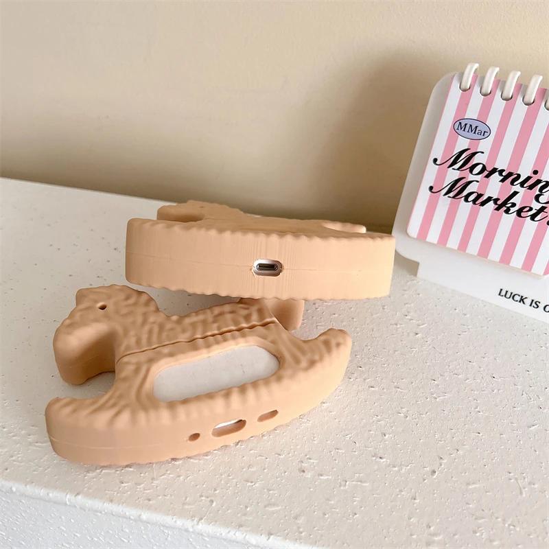 Милый детский симуляционный мультяшный чехол для наушников в виде головы троянского коня для Apple Airpods 1/2 3 4 Pro/Pro2, полый силиконовый чехол