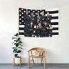 SKZ  DominAte 2025 Tour Black American Flag Tapestry SKZ Ate Concert Banner Kpop Wall Decor Flat Print