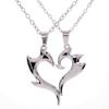Men Women Lover Couple Heart Pendant Choker Chain Fashion Necklace