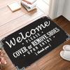 1PC Welcome Pattern Kitchen Rug Non-Slip Door Mat Pop Design Bathroom Rug Bath Mat Carpet for Home Sink Laundry Decoreeree