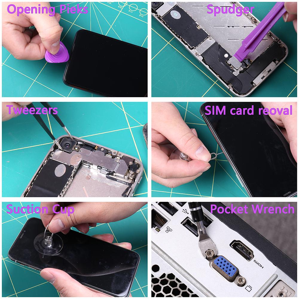 170 в 1 Набор прецизионных отверток Набор отверток Набор прецизионных бит для Xiaomi Iphone Компьютер Часы Отвертка Torx Инструмент для ремонта