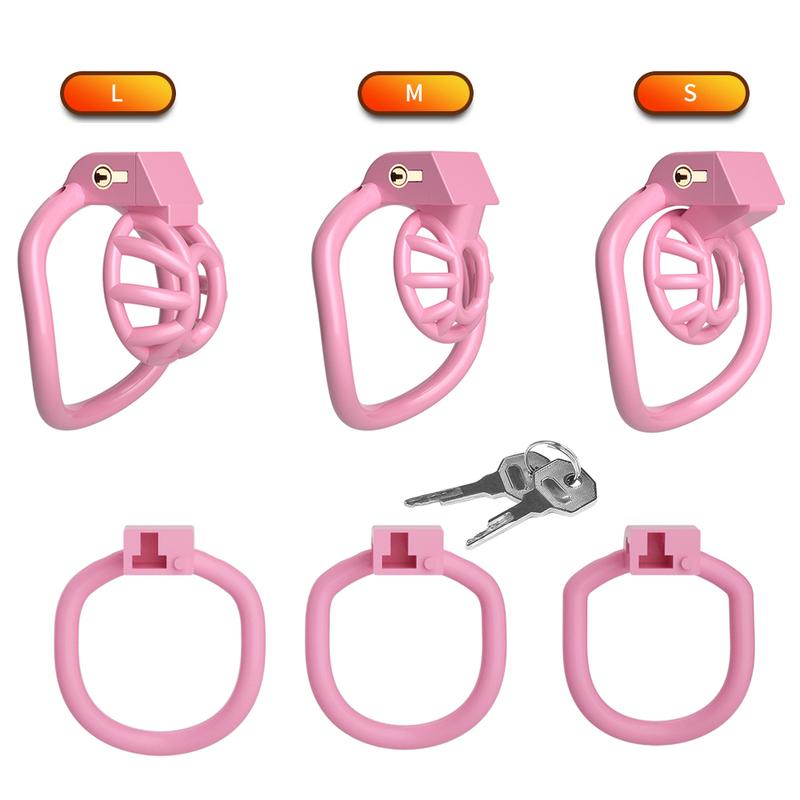 Male Chastity Cage Lock Hollow Out Breathable Invisible Wear Comfortable Pink Black Three Sizes