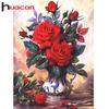 Diamond Painting Flower Cross Stitch Full Square Diamond Embroidery Floral Pictures Of Rhinestone Diamond