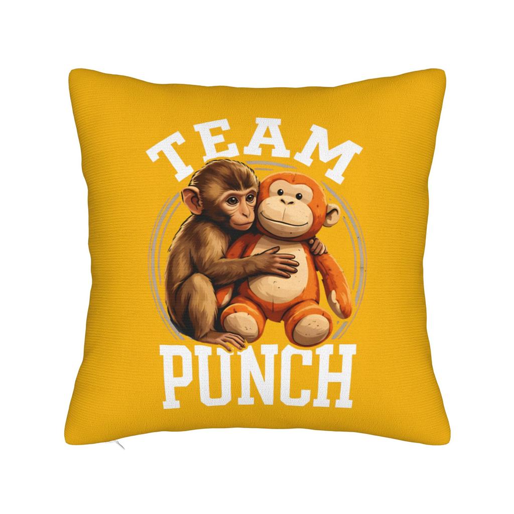 Punch Monkey Comic Style Art Square Pillowcases Polyester Sofa Cushion Case Cute Home Decoration Pillowcase