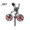 Yard Art for Garden Halloween Wizard/Ghost/Black Cat/Skeleton Bicycle Ground Stake Ornament, Metal Stakes, Patio And Balcony Ornaments Decorative
